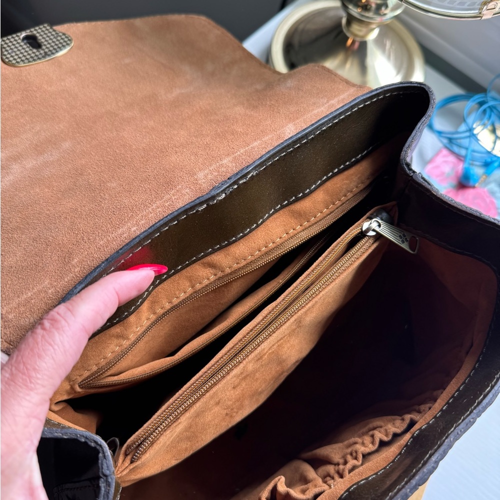 Patricia Nash Sinclair Embossed Leather backpack - Picture 6 of 6